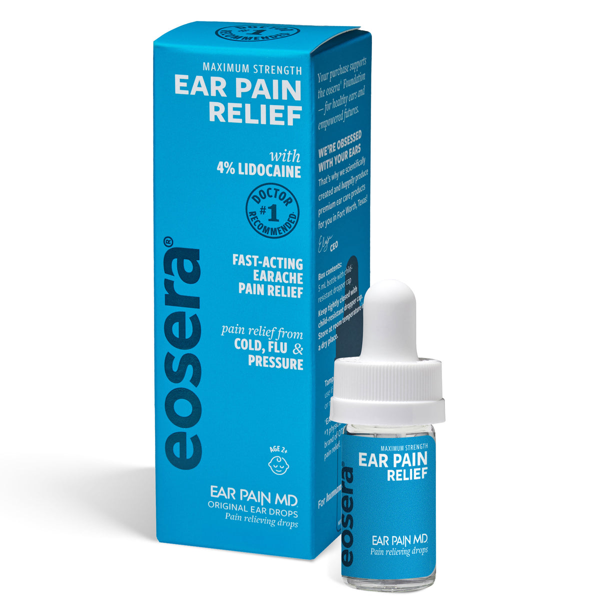 Ear Pain MD 4% Lidocaine Ear Pain Relief Drops, Wholesale Case Pack (24 Units)